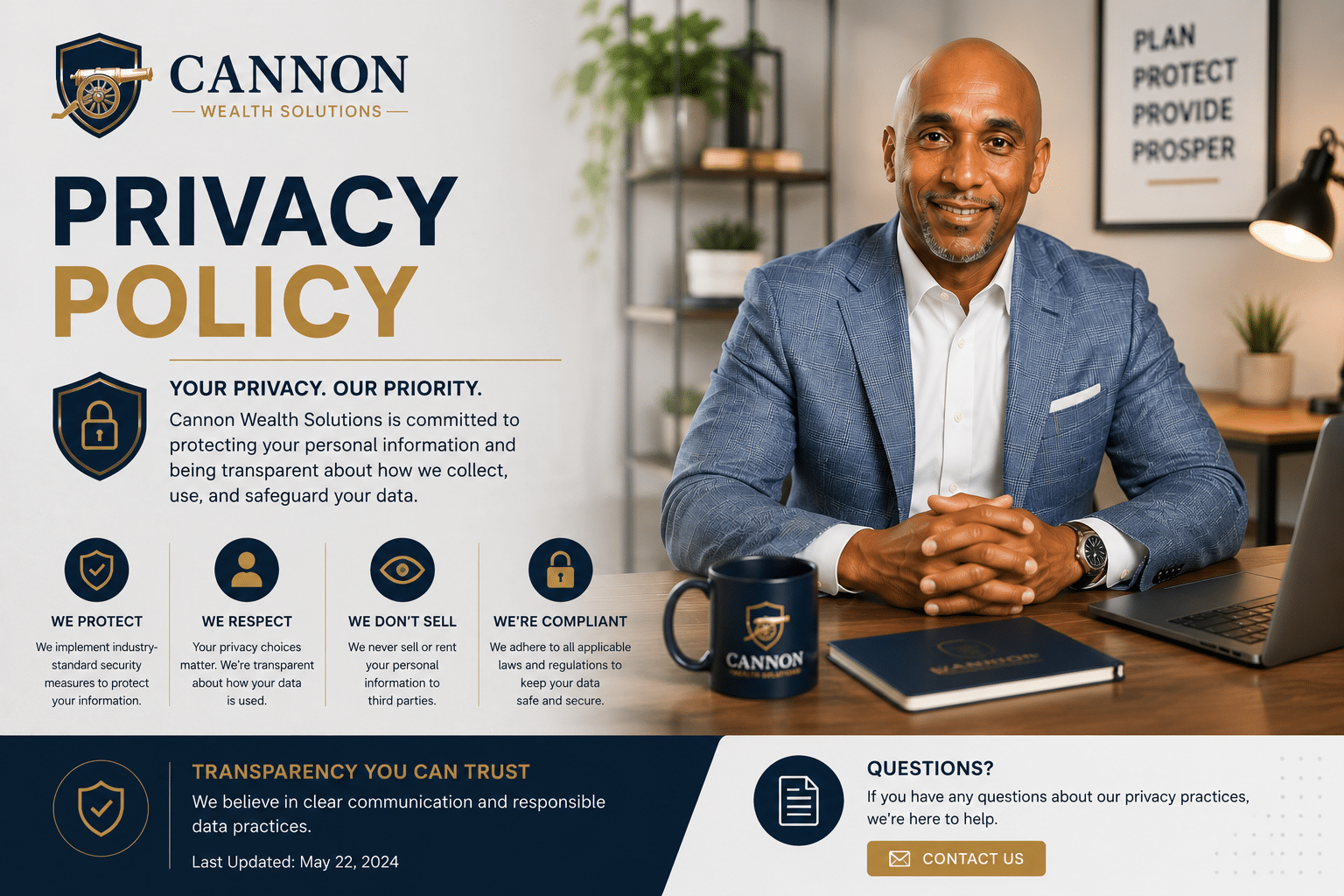 Cannon Wealth Solutions privacy policy showcase