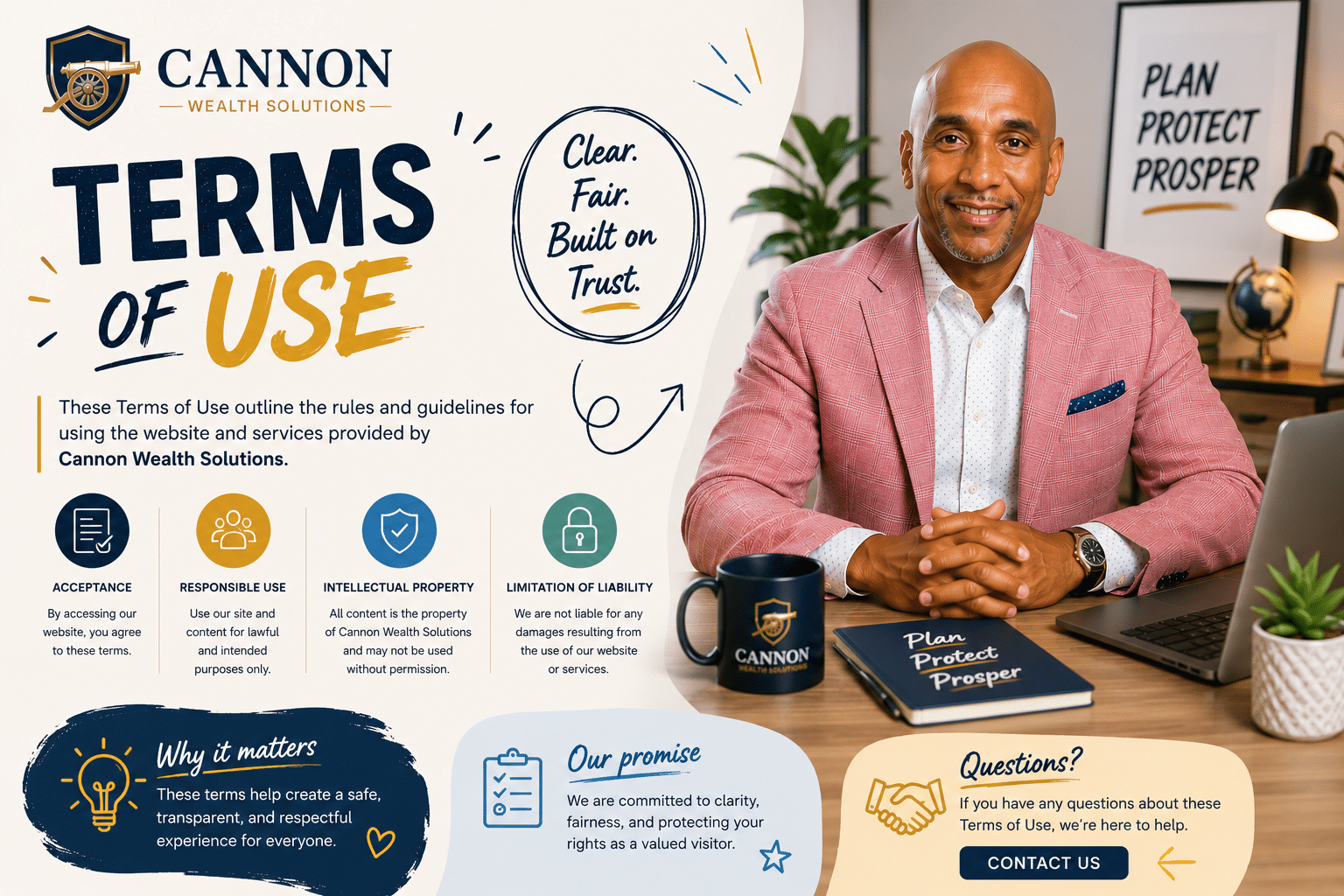 Cannon Wealth Solutions terms of use showcase